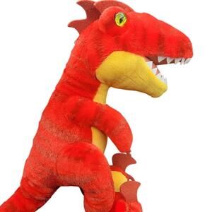 Build A Bear Workshop Red Raptor Dinosaur w/ Sound 18” Plush